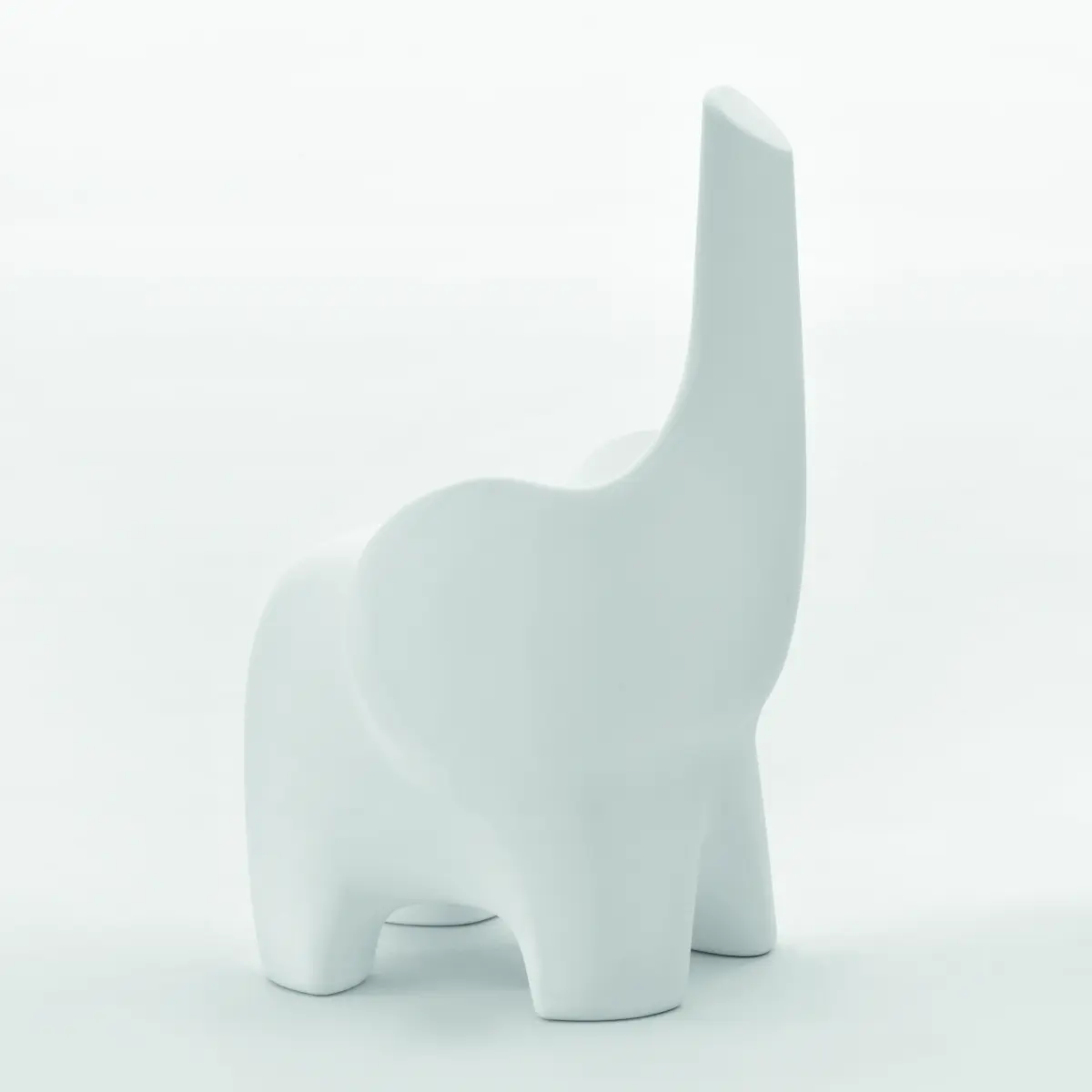 TINO Hocker Weiss mit weissen Hintergund