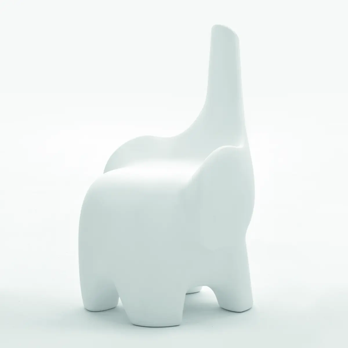 TINO Hocker Weiss mit weissen Hintergund