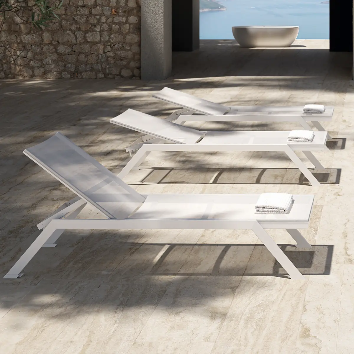 MAJA Sonnenliege 2 mal in Schwarz Ambientebild, M