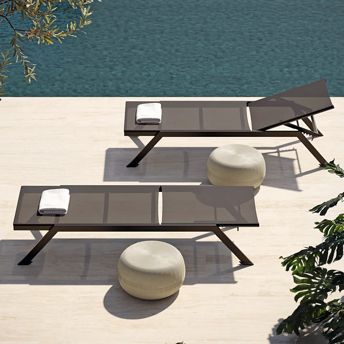 MAJA Sonnenliege 2 mal in Schwarz Ambientebild