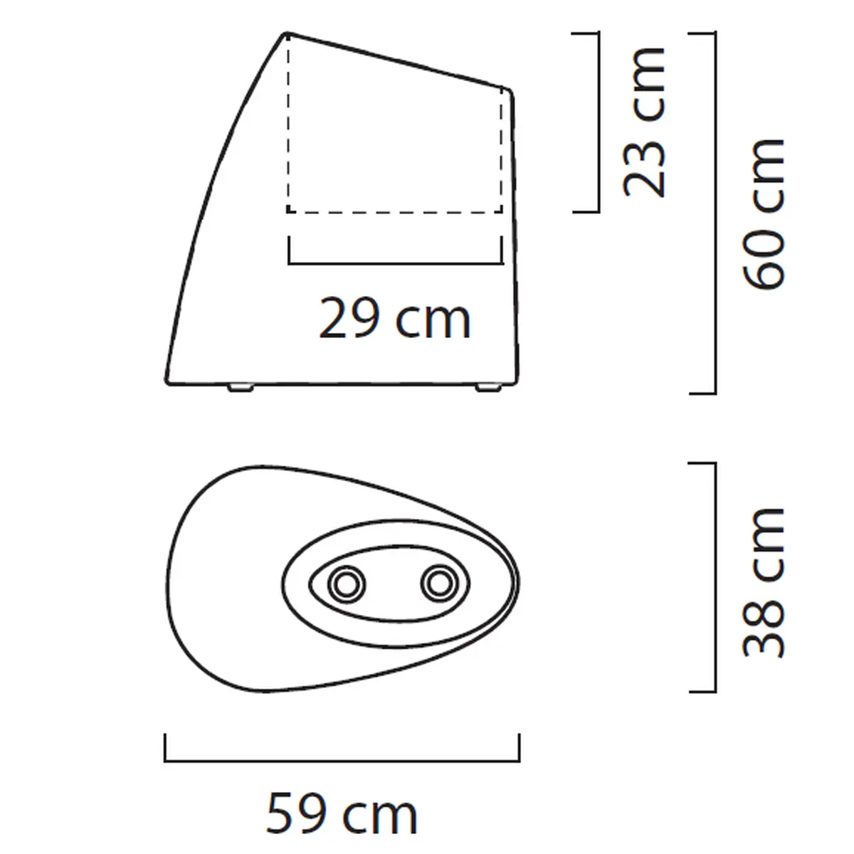 TAO Vase in M Zeichnung mit Ma�en