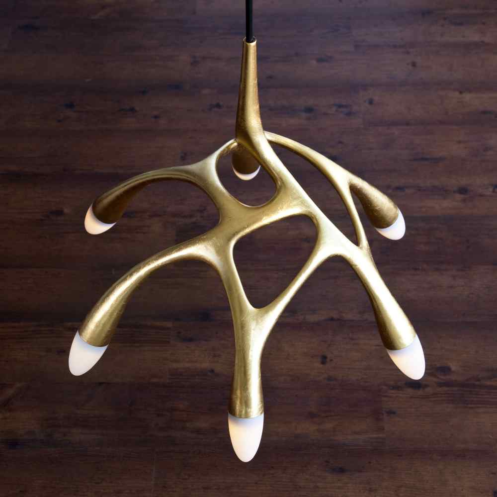 NLC Pendelleuchte gold aus der Vogelperspektive von next Design NLC Pendelleuchte gold aus der Vogelperspektive