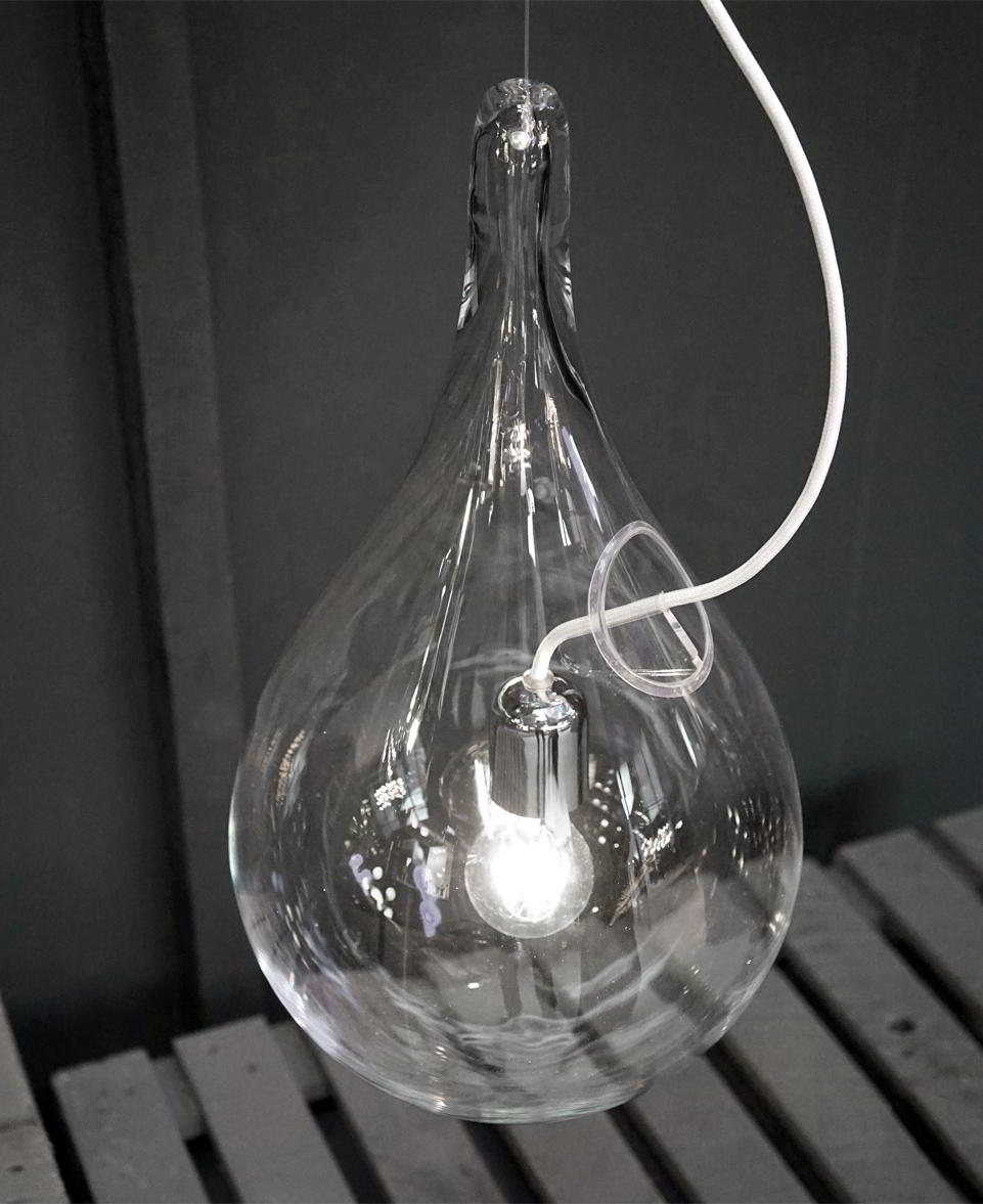 DROP-2 Pendelleuchte aus Klarglas, von oben von next Design DROP-2 Pendelleuchte aus Klarglas, von oben