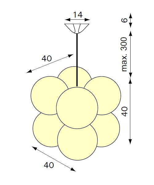 MOLECULAR Pendelleuchte ML-8, Details