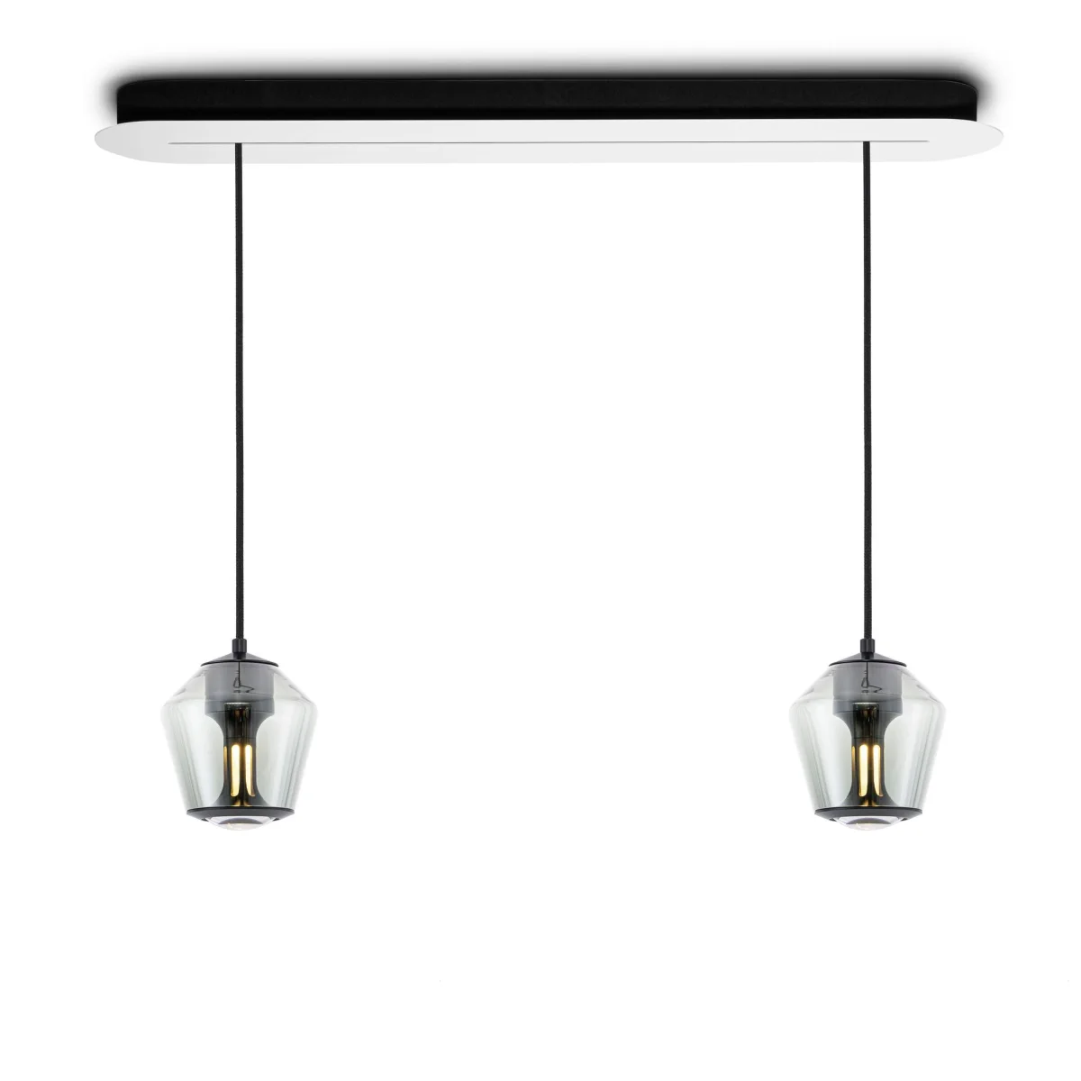 ETHICS Duo Pendelleuchte 84 cm Ausf�hrung Kristall Schwarz