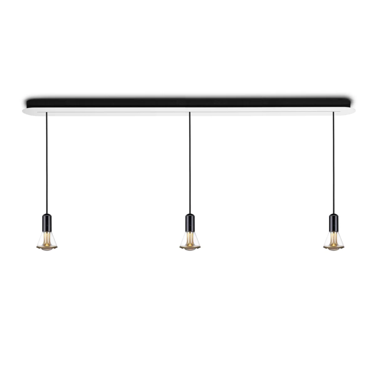 ETHICS Trio Cone Pendelleuchte 140 cm Ausf�hrung Kristall Gold Frontalansicht