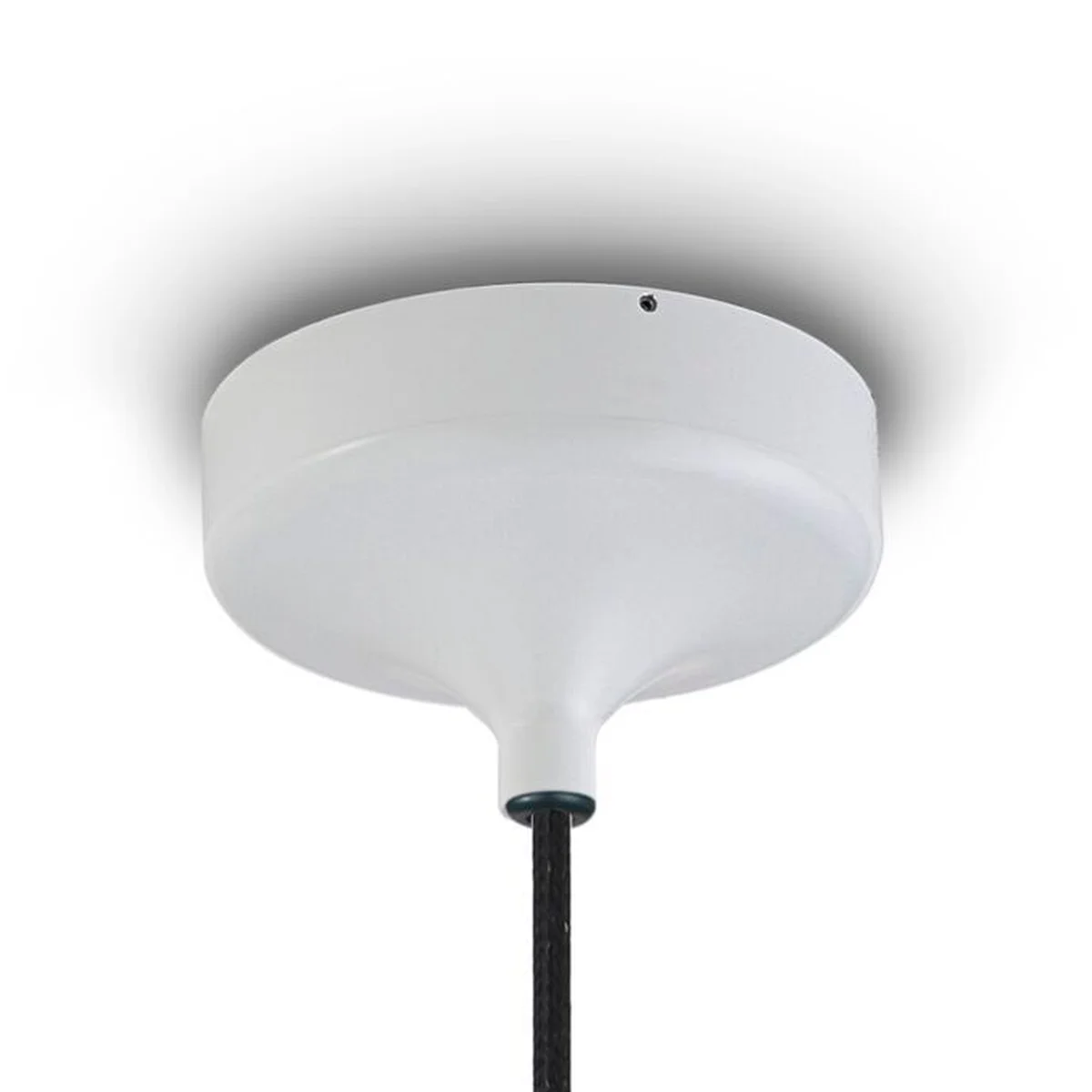 ETHICS Single Cone Pendelleuchte Baldachin Weiss 11 cm Nahaufnahme