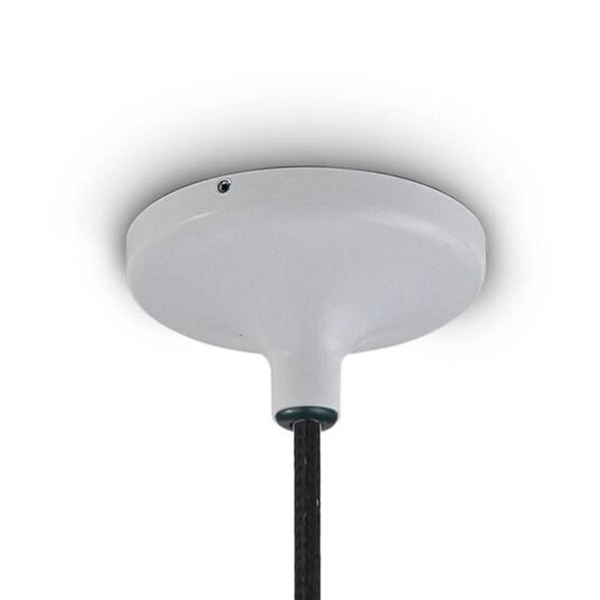 ETHICS Single Cone Pendelleuchte Baldachin Weiss 8 cm Nahaufnahme