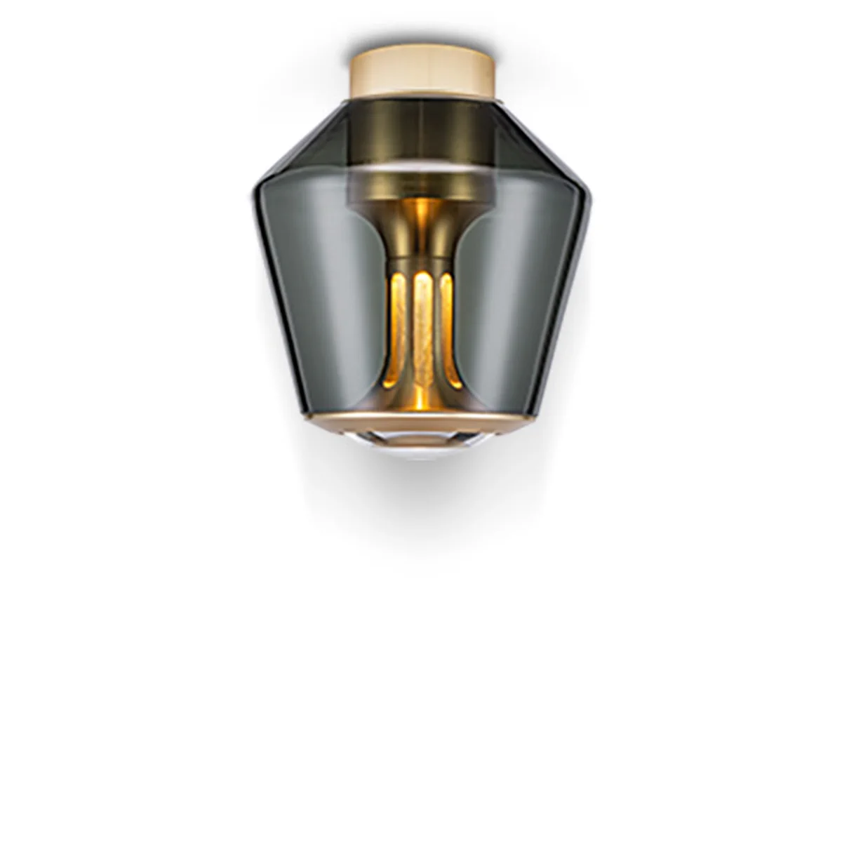 ETHICS Deckenleuchte Schwarz Gold Frontansicht