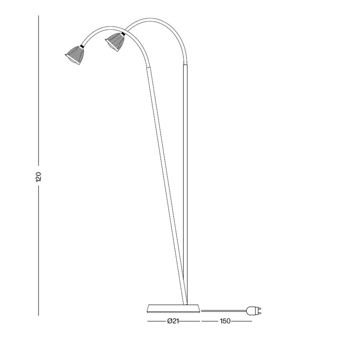 ATHENE Leuchte SL3 Technische Zeichnung