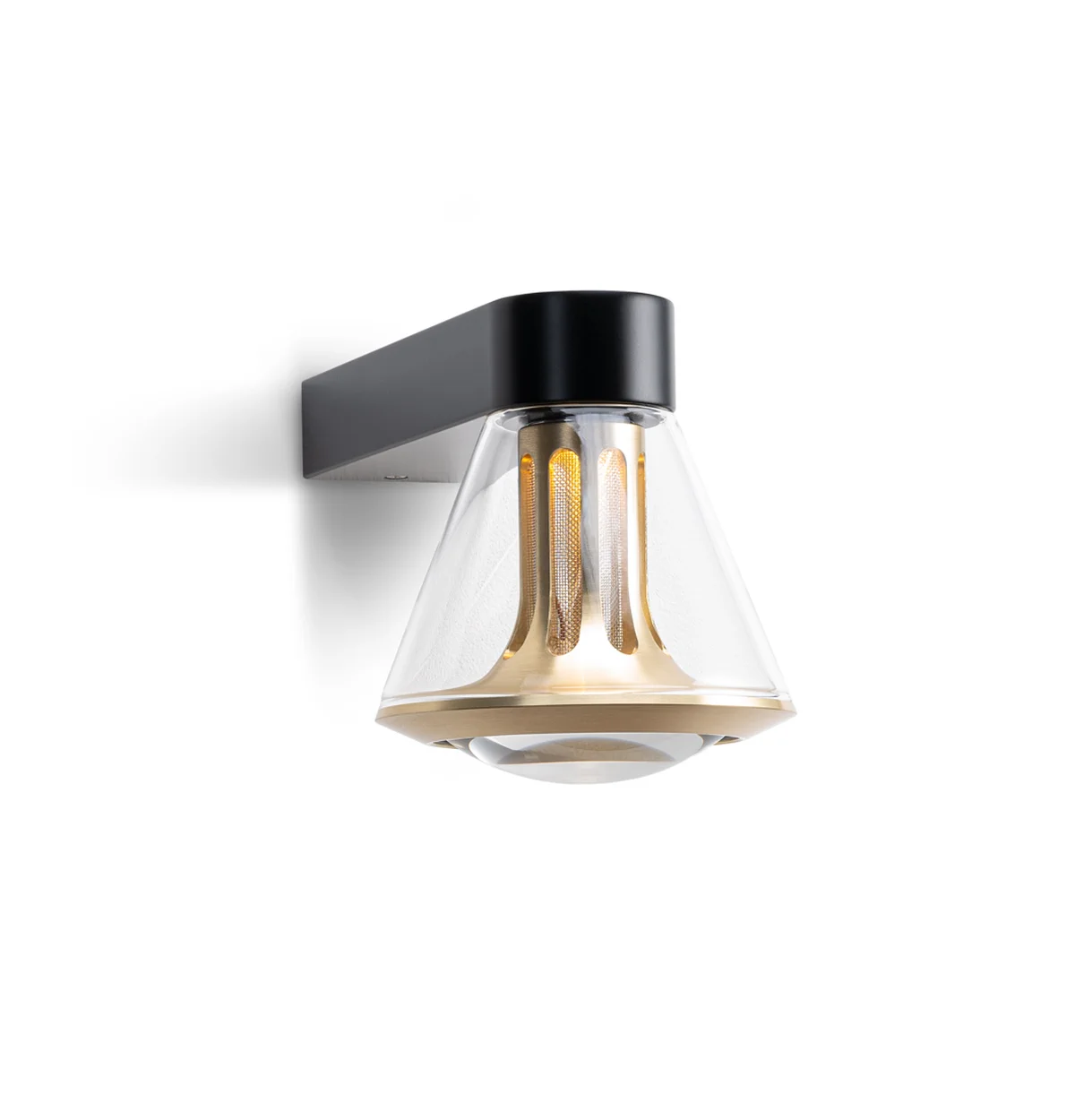 ETHICS Cone Wandleuchte Kristall Gold ohne Abdeckplatte