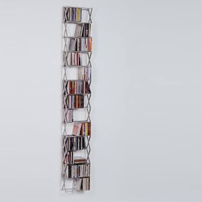 STRETCH CD-Regal lang/schmal für ca. 299 CDs von Patte Design STRETCH CD-Regal lang/schmal für ca. 299 CDs