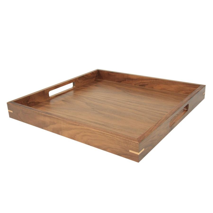 POMP Tablett für Hocker, Nussbaum natur von POMP POMP Tablett für Hocker, Nussbaum natur