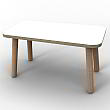 GROWING TABLE Bank Birke / wei