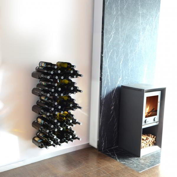 WINE TREE Weinregal Wandregal 90 cm, schwarz