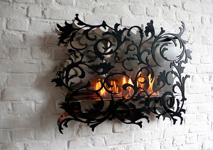 MAZETTO BLANCO Wandkamin Grundplatte Edelstahl von Redwitz MAZETTO BLANCO Wandkamin Grundplatte Edelstahl