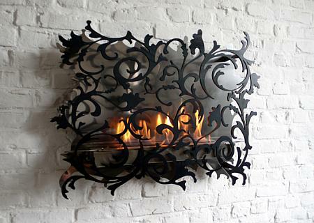 MAZETTO Wandkamin BLANCO Edelstahl von Redwitz MAZETTO Wandkamin BLANCO Edelstahl