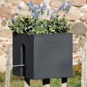 STECKLING CUBE Balkon Pflanzgefäß graphit anthrazit STECKLING CUBE Balkon Pflanzgefäß graphit anthrazit