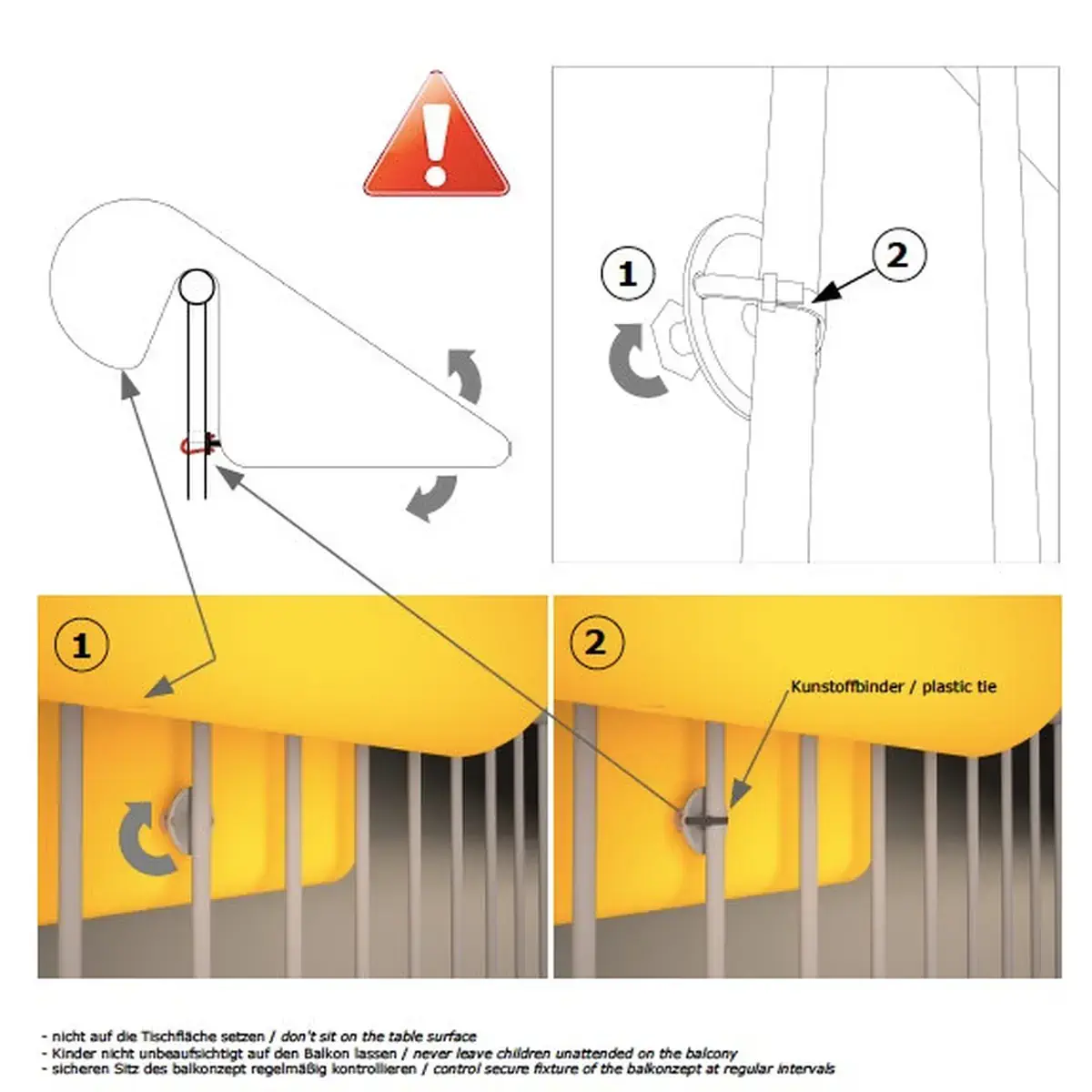 BALKONZEPT Balkontisch zum Einh�ngen