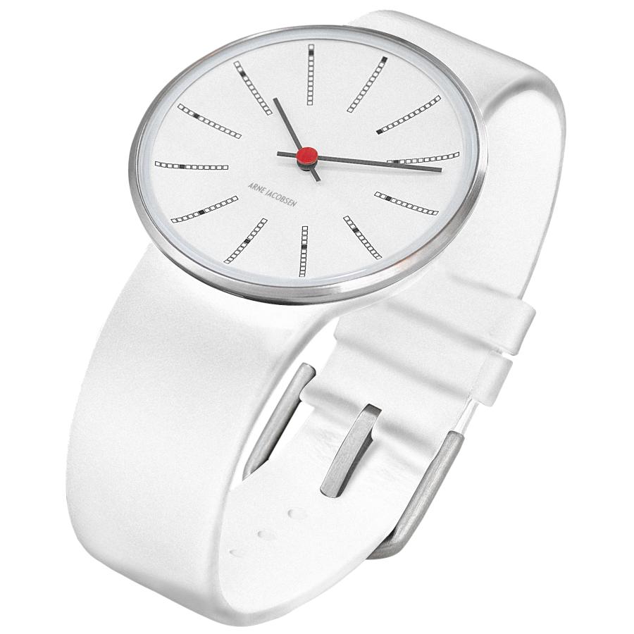 BANKERS Armbanduhr Ø 34 mm weiß-weiß von Arne Jacobsen von Rosendahl BANKERS Armbanduhr Ø 34 mm weiß-weiß von Arne Jacobsen