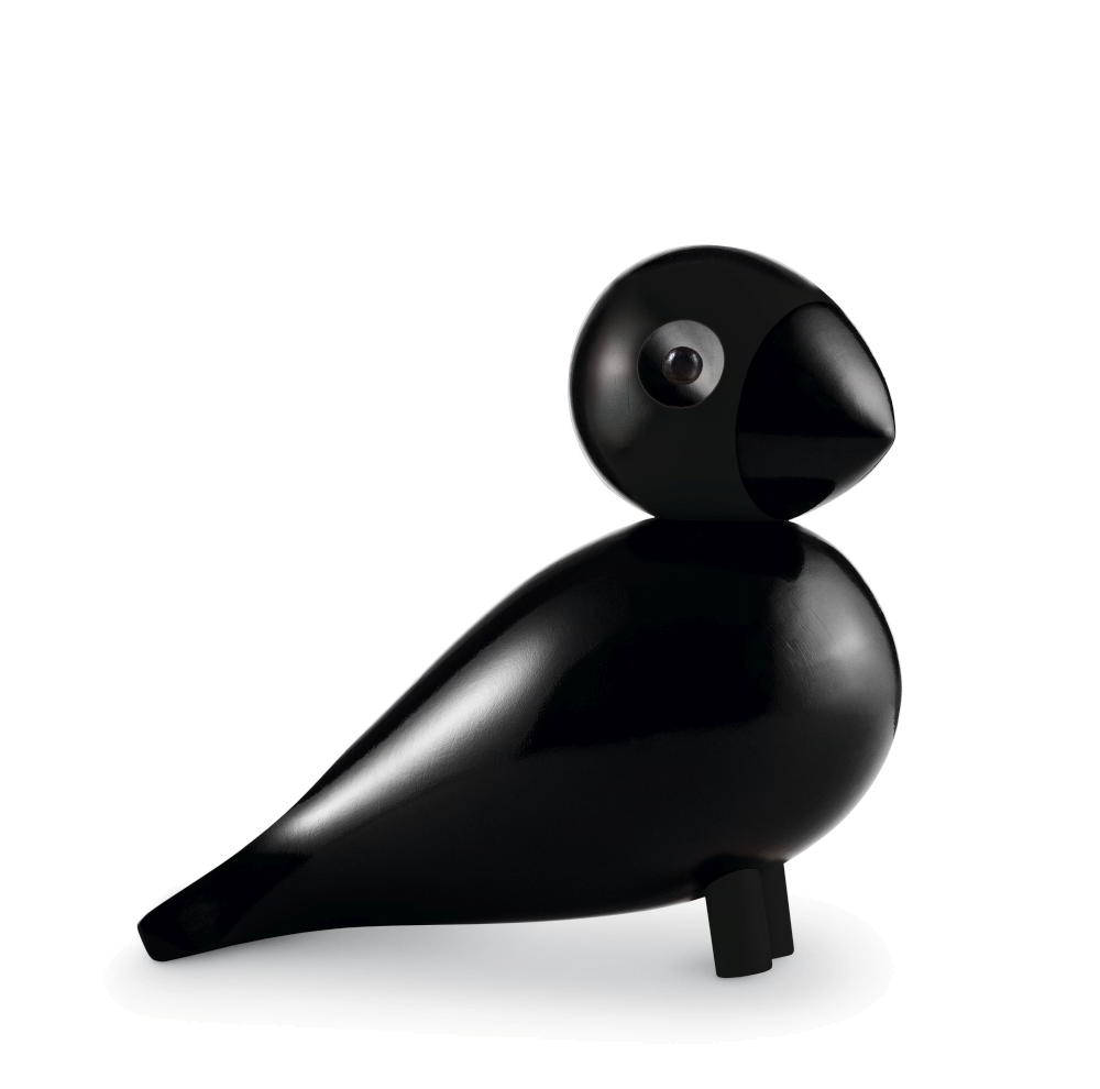 Singvogel Ravn Raabe schwarz matt, Schnabel glänzend, von Kay Bojesen von Rosendahl Singvogel Ravn Raabe schwarz matt, Schnabel glänzend, von Kay Bojesen