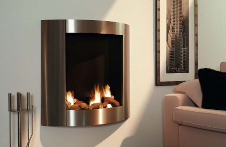 BIO FLAME HH Edelstahl Wandkamin von Rubyfires BIO FLAME HH Edelstahl Wandkamin