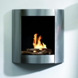BIO FLAME HH Edelstahl Wandkamin von Rubyfires BIO FLAME HH Edelstahl Wandkamin