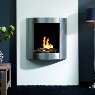 BIO FLAME HH Edelstahl Wandkamin, R