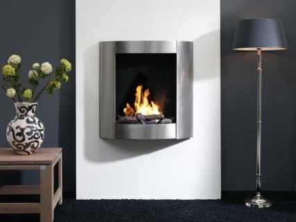 BIO FLAME HH Edelstahl Wandkamin von Rubyfires BIO FLAME HH Edelstahl Wandkamin