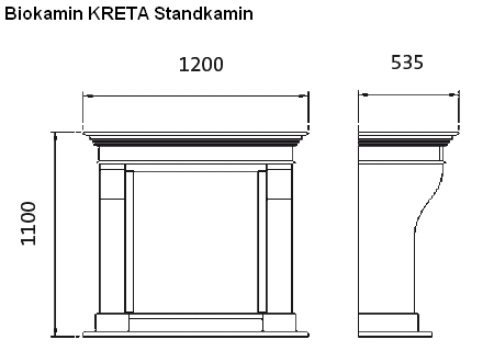 BIO FLAME KRETA Standkamin von Rubyfires BIO FLAME KRETA Standkamin