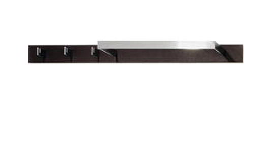 HESPERIDE Wandgarderobe mit Lederauflage schwarz, Haken links von schönbuch HESPERIDE Wandgarderobe mit Lederauflage schwarz, Haken links