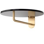 FRISBI Wandgarderobe rund messing matt / Rauchchrom FRISBI Wandgarderobe rund messing matt / Rauchchrom