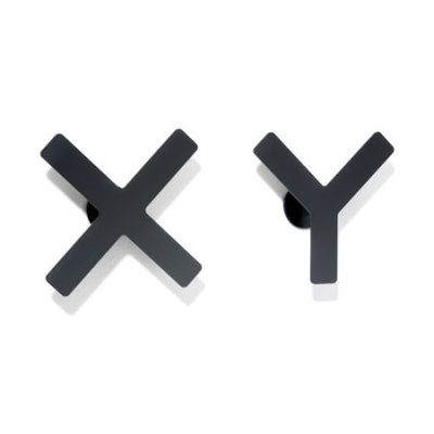 Haken X-Y Kleiderhaken schwarz