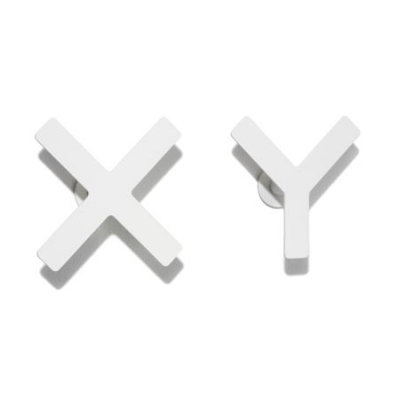 Haken X-Y Kleiderhaken weiß von schönbuch Haken X-Y Kleiderhaken weiß