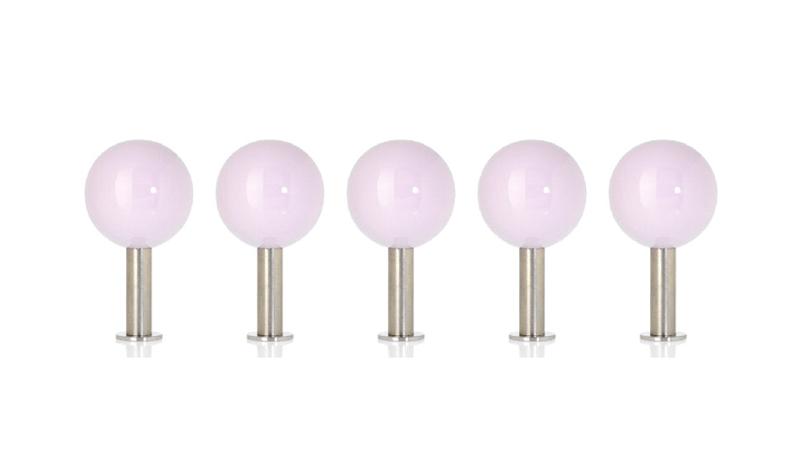 DOTS Garderobenhaken 5er-Set rosa von schönbuch DOTS Garderobenhaken 5er-Set rosa