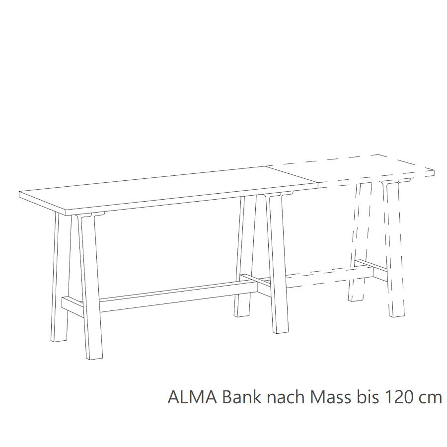 ALMA Bank Maanfertigung bis 120 cm