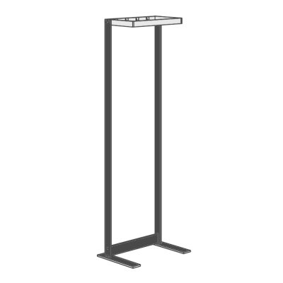 STRAIGHT Standgarderobe granit, oben chrom von schönbuch STRAIGHT Standgarderobe granit, oben chrom