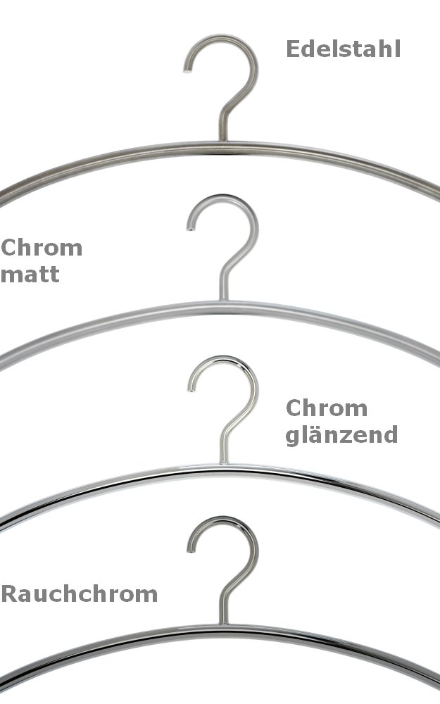 Schnbuch Kleiderbgel 0150 Edelstahl, chrom matt, chrom glnzend und rauchchrom