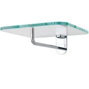 FRISBI Wandgarderobe quadratisch chrom / Klarglas FRISBI Wandgarderobe quadratisch chrom / Klarglas