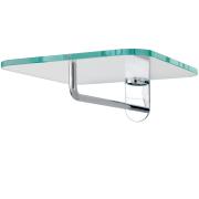 FRISBI Wandgarderobe quadratisch chrom / Klarglas