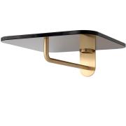 FRISBI Wandgarderobe quadratisch messing matt / Rauchglas FRISBI Wandgarderobe quadratisch messing matt / Rauchglas