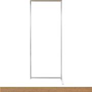 SKID Garderobenständer 60 cm, Edelstahl mit Auflage Eiche natur klarlackiert