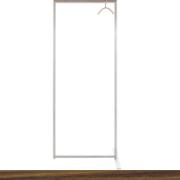 SKID Garderobenständer 60 cm, Edelstahl mit Nussbaum matt Auflage