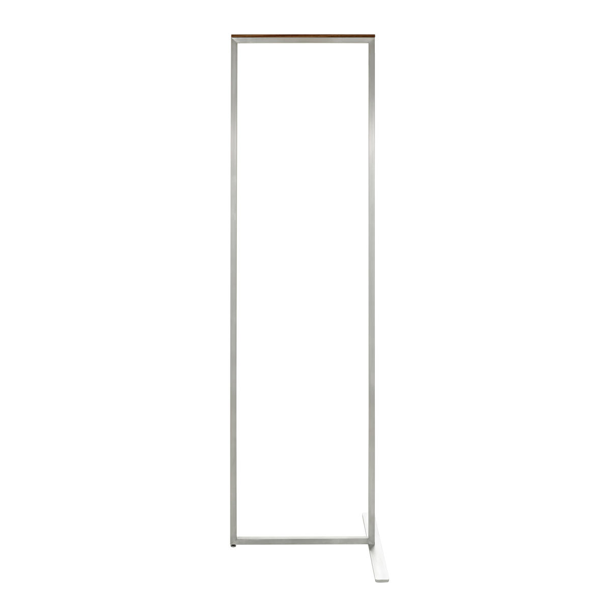 SKID Garderobenständer 45 cm, Edelstahl mit Nussbaum Auflage von schönbuch SKID Garderobenständer 45 cm, Edelstahl mit Nussbaum Auflage