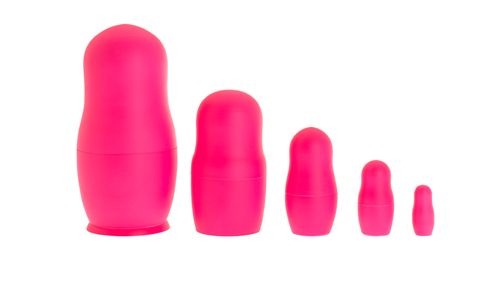 COLOUR DOLLS Holzpuppen neonpink