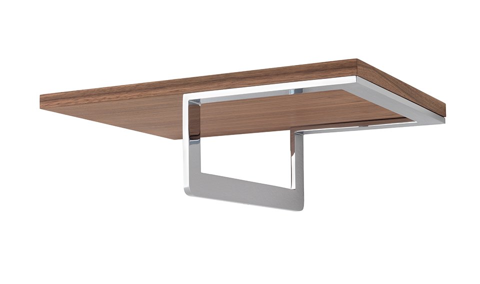 DECK Wandgarderobe Nussbaum / chrom von schönbuch DECK Wandgarderobe Nussbaum / chrom