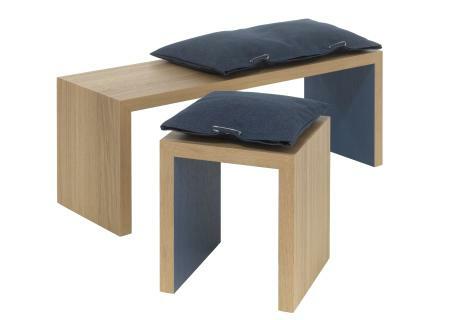 SEAT Hocker und Bank mit Kissen von schönbuch SEAT Hocker und Bank mit Kissen