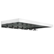 STRAIGHT Wandgarderobe chrom, mit Hutablage Lack granit STRAIGHT Wandgarderobe chrom, mit Hutablage Lack granit
