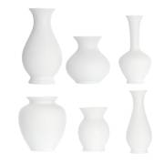BLOSSOM Vasen Biskuitporzellan weiß 6er Set