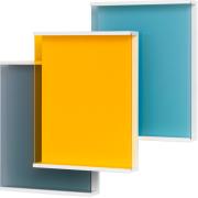 Covershow Zeitschriftenregal 3-er Element, gelb, blau, grau Covershow Zeitschriftenregal 3-er Element, gelb, blau, grau
